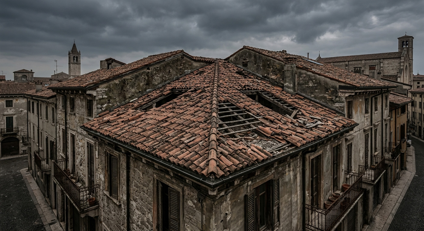 Facciata prima dell'intervento